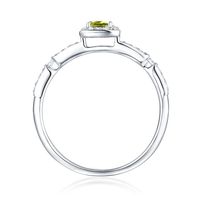 Peridot & Lab-Created White Sapphire Ring Sterling Silver