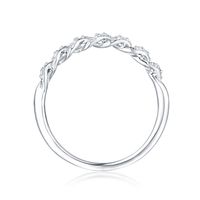 Lab-Created White Sapphire Twist Ring Sterling Silver