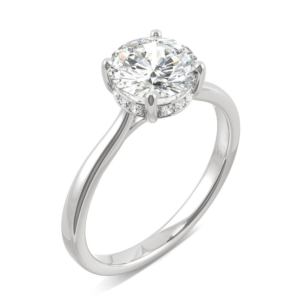 3/8 ct. tw. Lab-Created Moissanite Solitaire Ring 14K White Gold