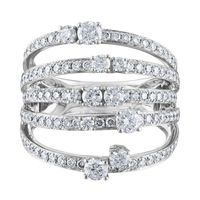 1 5/8 ct. tw. Diamond Multi-Row Ring 14K White Gold