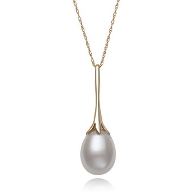 Freshwater Pearl Pendant in 10K Yellow Gold