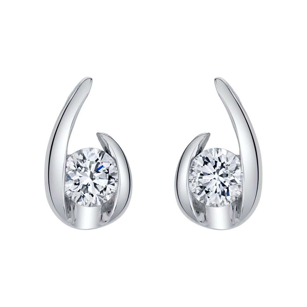 1/5 ct. tw. Diamond Earrings in 14K White Gold