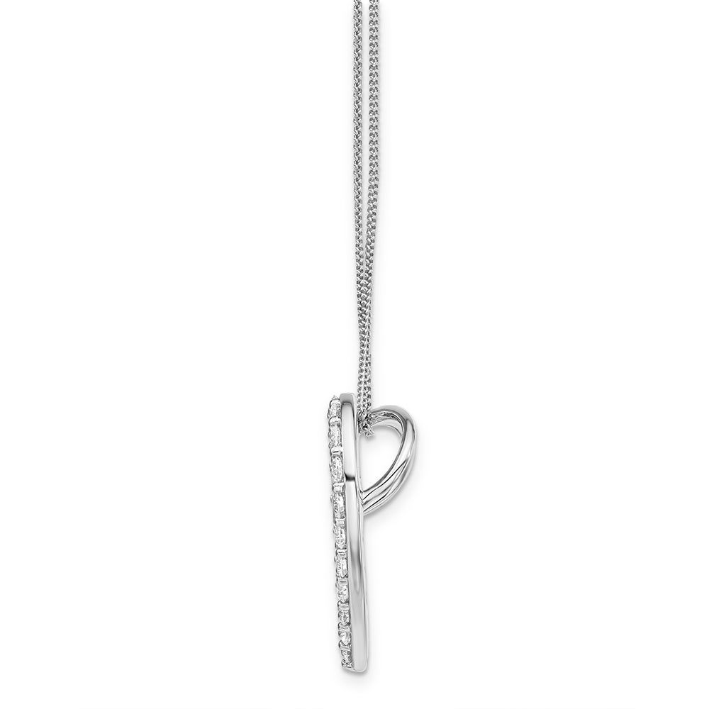 1 3/8 ct. tw. Diamond Heart Pendant 14K White Gold