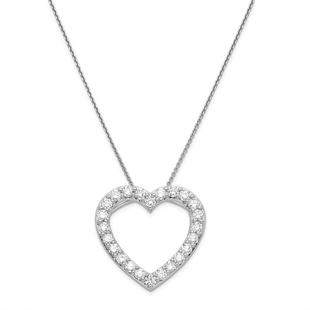 1 3/8 ct. tw. Diamond Heart Pendant 14K White Gold