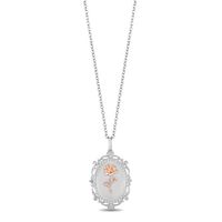 Enchanted Disney 1/7 ct. tw. Diamond Belle Pendant in Sterling Silver