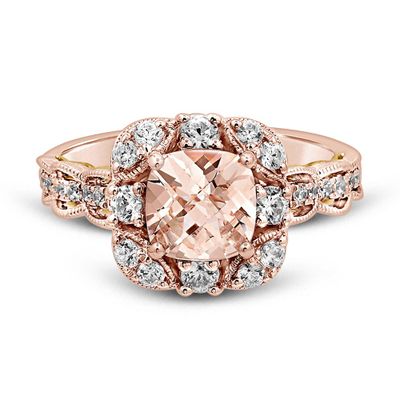 Simone Morganite & Diamond Engagement Ring 14K Rose Gold (5/8 ct. tw.)