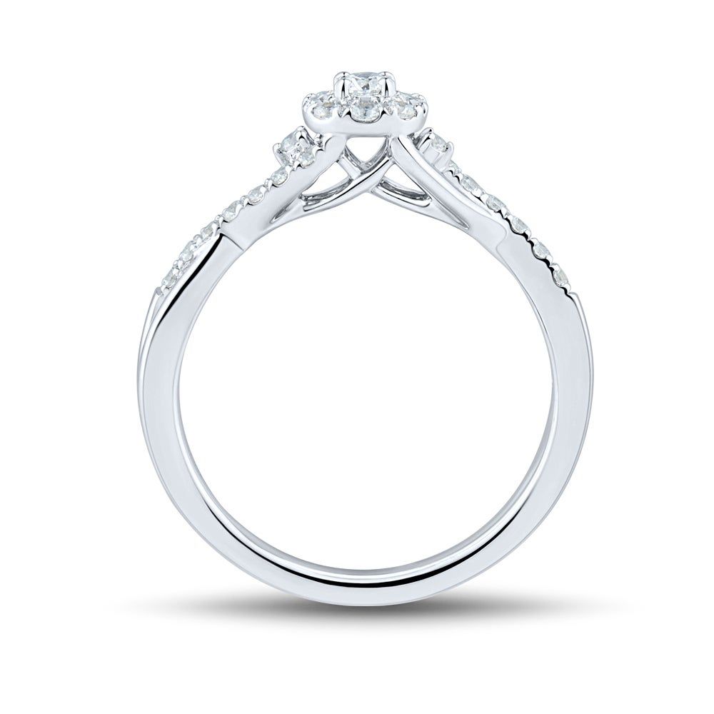 Lab Grown Diamond Twist Promise Ring 14K White Gold (1/3 ct. tw.)