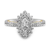 Gene Marquise Diamond Engagement Ring 14K White Gold (1 1/4 ct. tw.)
