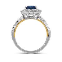 Eugenie Blue Topaz & Diamond Engagement Ring 14K White Gold (3/4 ct. tw.)