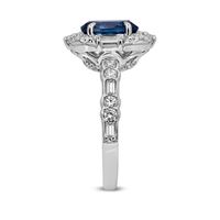 Eugenie Blue Topaz & Diamond Engagement Ring 14K White Gold (3/4 ct. tw.)