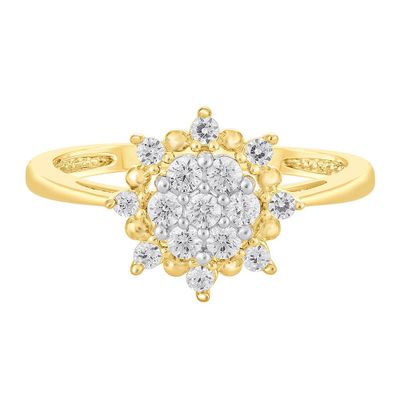 3/8 ct. tw. Diamond Ring 10K Yellow & White Gold