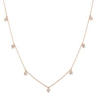 1/4 ct. tw. Diamond Station Necklace in 10K Rose Gold