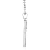Men's 5/8 ct. tw. Black & White Diamond Cross Necklace in Stainless Steel