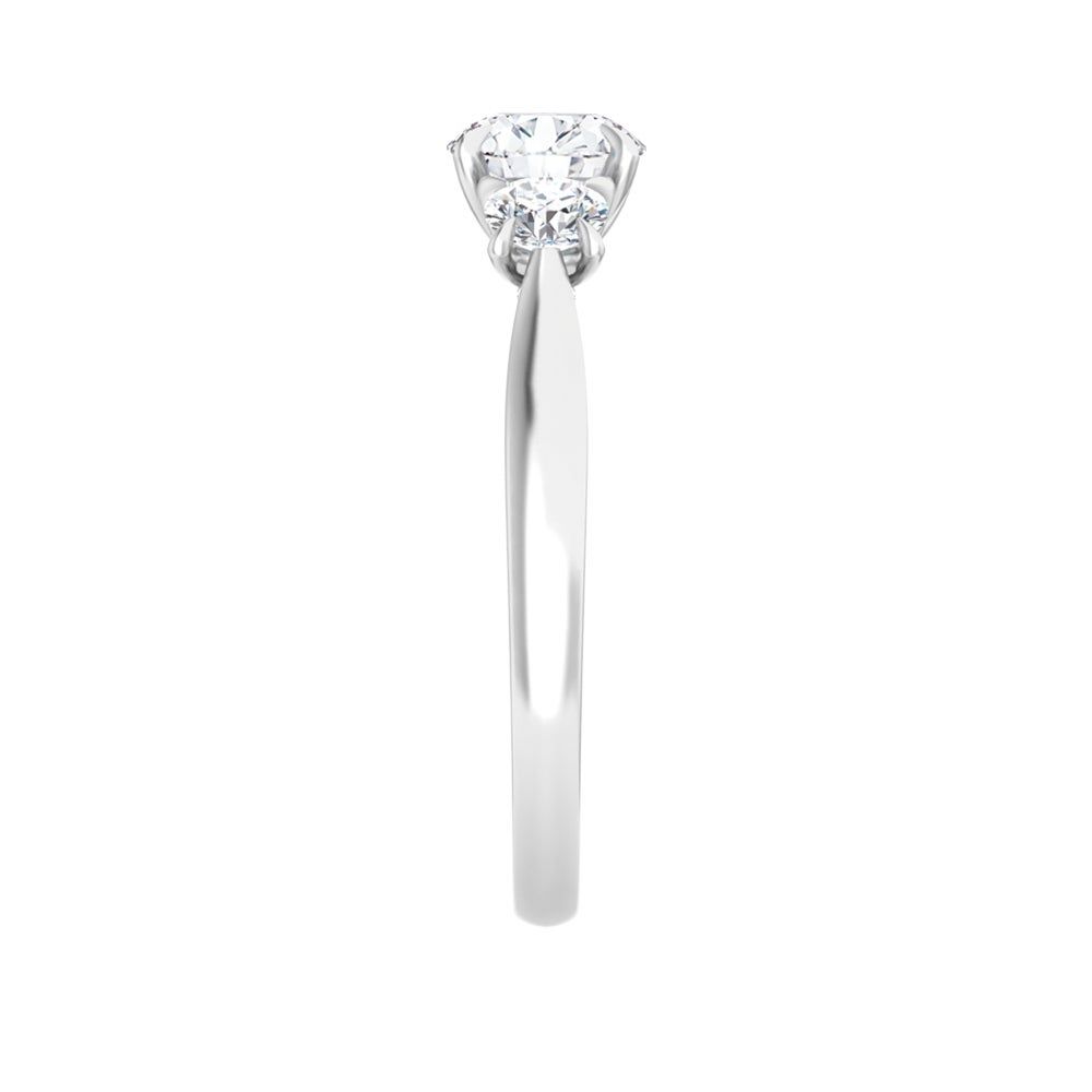 Three-Stone Diamond Engagement Ring 14K White Gold (1 1/8 ct. tw. )