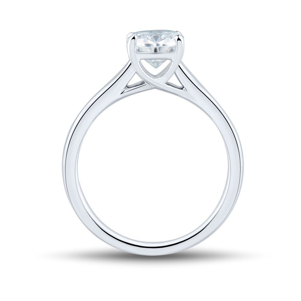 lab grown diamond oval-cut solitaire engagement ring 14k white gold (1 1/2 ct.)