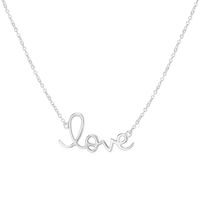 "Love" Necklace in Sterling Silver
