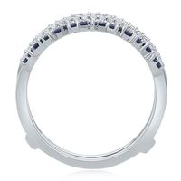 Blue Sapphire & 1/5 ct. tw. Diamond Ring Enhancer in 14K White Gold