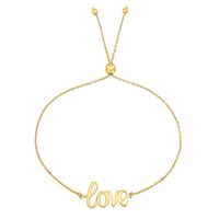"LOVE" Bolo Bracelet in 14K Yellow Gold