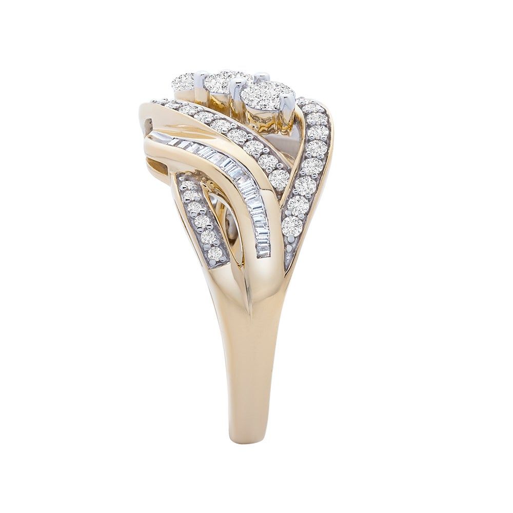 1 ct. tw. Diamond Three-Stone Ring 10K Yellow Gold