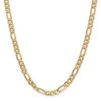 Men's Flat Figaro Chain in 14K Yellow Gold, 24"