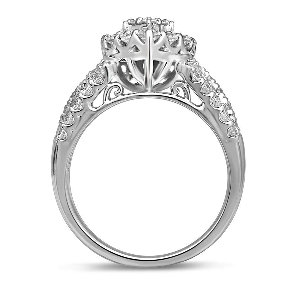 ct. tw. Diamond Engagement Ring 10K White Gold