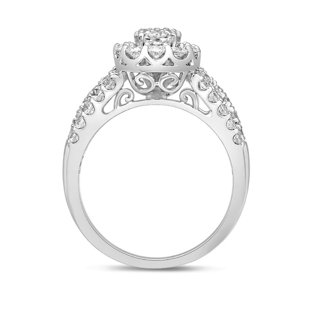 ct. tw. Diamond Engagement Ring 10K White Gold