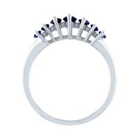 Blue Sapphire Ring 10K White Gold