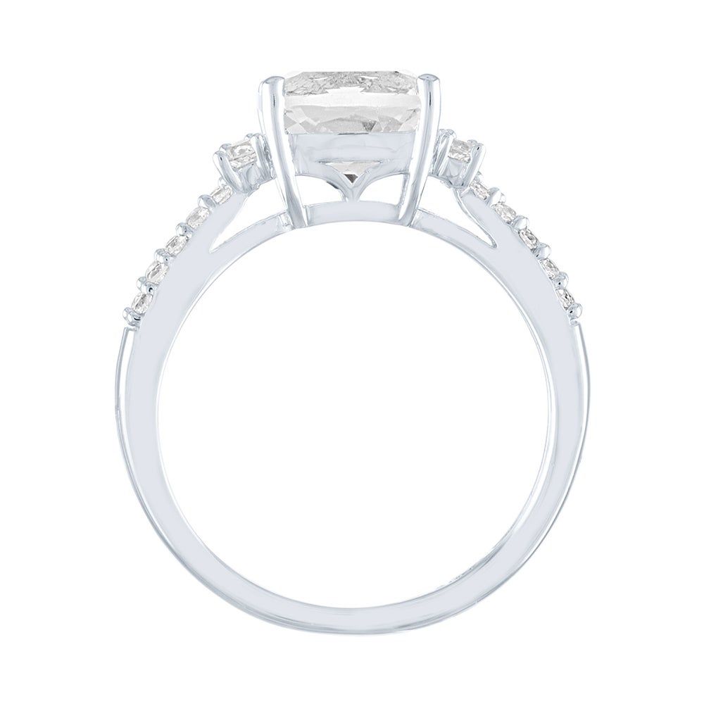 Lab-Created White Sapphire Ring Sterling Silver