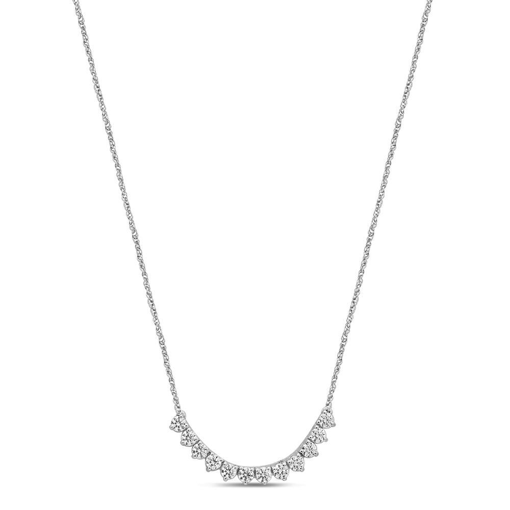 1 ct. tw. Diamond Necklace in 10K White Gold