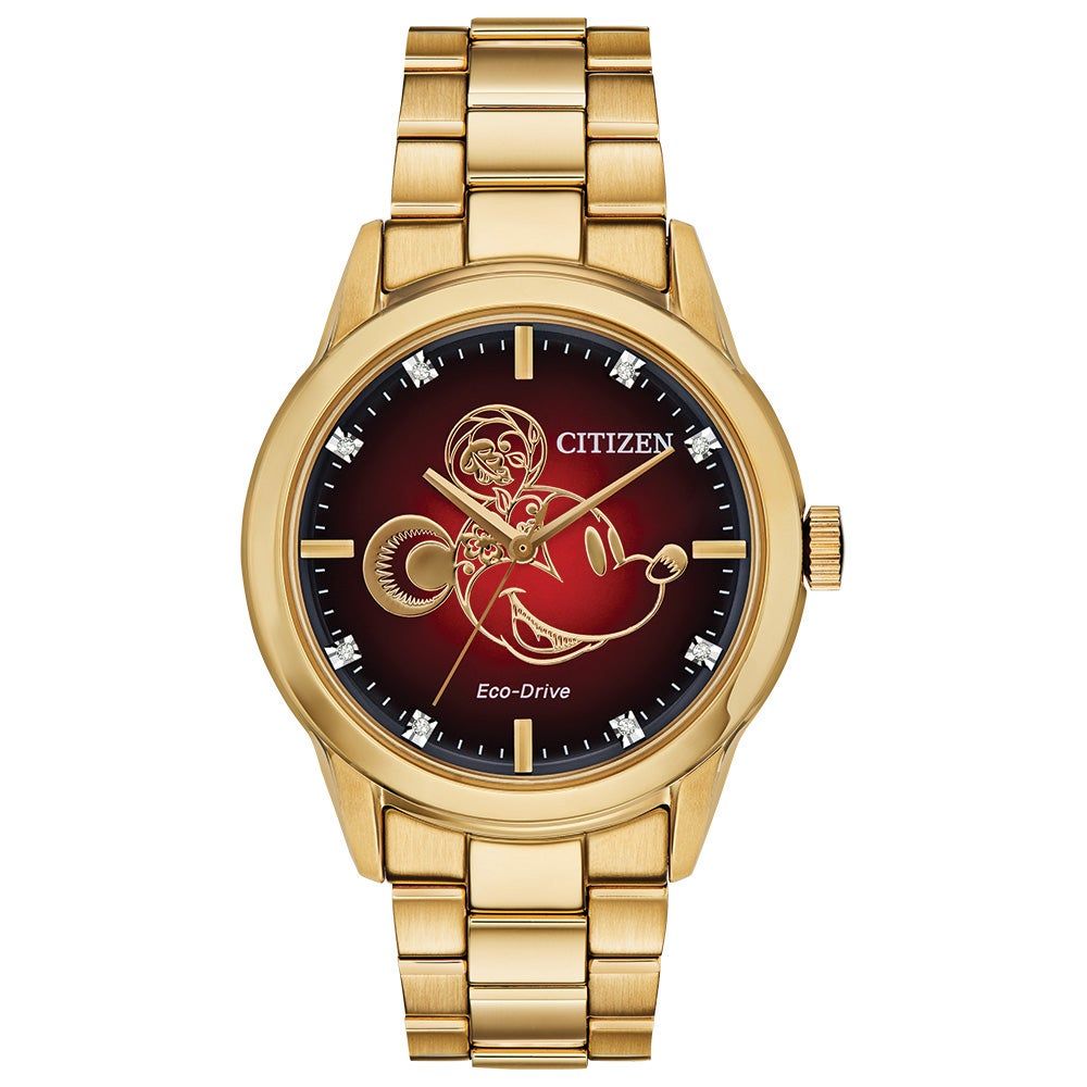 Limited Edition Disney Year of the Mouse Menâs Watch in Gold Stainless Steel