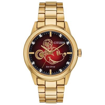 Limited Edition Disney Year of the Mouse Menâs Watch in Gold Stainless Steel