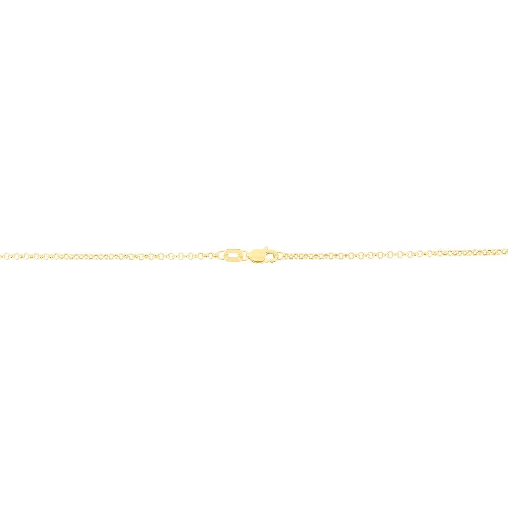 Lariat Disc Necklace in 14K Yellow Gold