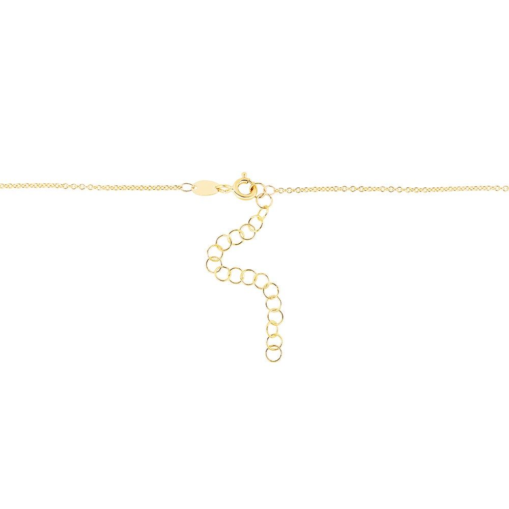 Crescent Moon Necklace in 14K Yellow Gold