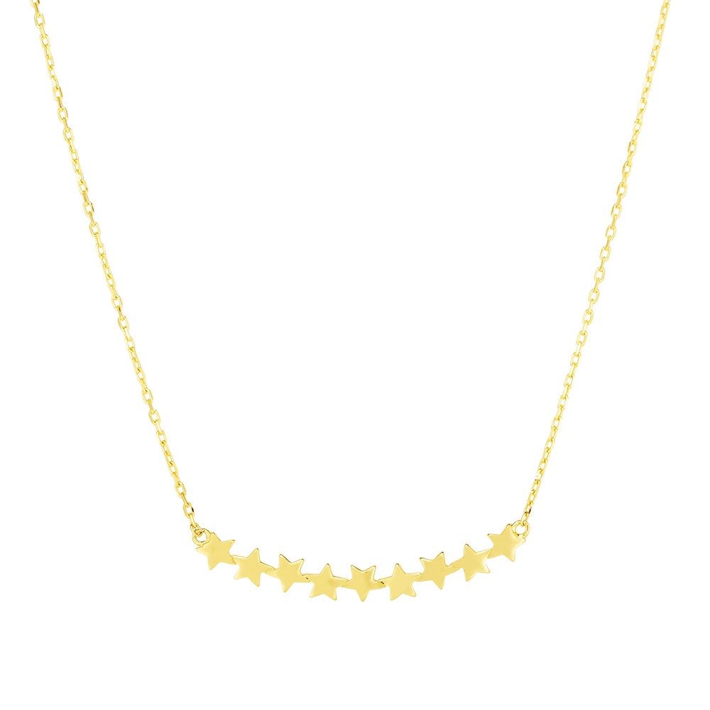 Star Cluster Necklace in 14K Yellow Gold