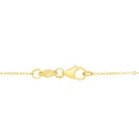 E" Initial Necklace in 14K Yellow Gold