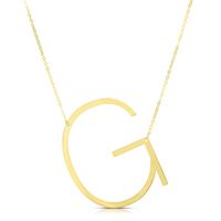 G" Initial Necklace in 14K Yellow Gold