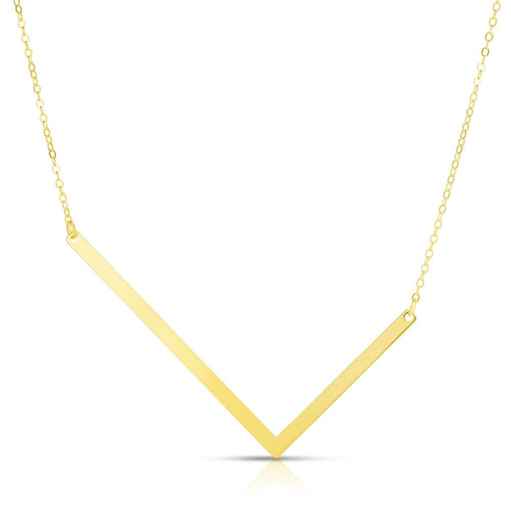 L" Initial Necklace in 14K Yellow Gold