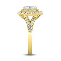 lab grown diamond oval engagement ring 14k yellow gold (2 ct. tw.)