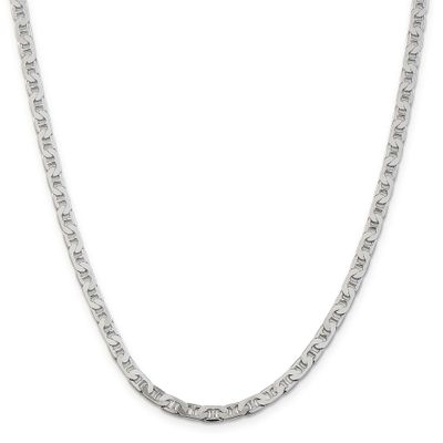 Anchor Chain Necklace in Sterling Silver, 24"