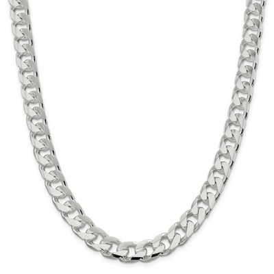 Curb Chain Necklace in Sterling Silver, 24"