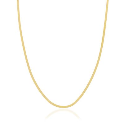 Herringbone Chain Necklace in 14K Yellow Gold