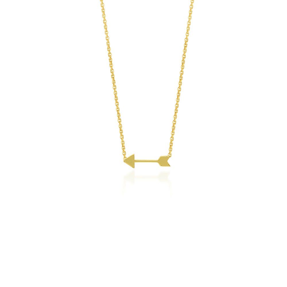 Mini Arrow Necklace in 14K Yellow Gold