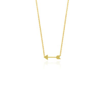 Mini Arrow Necklace in 14K Yellow Gold