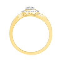 1/5 ct. tw. Diamond Flower Promise Ring 10K Yellow Gold