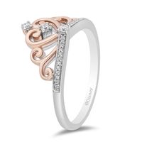 Diamond Majestic Princess Ring Sterling Silver & 10K Rose Gold (1/10 ct. tw.)