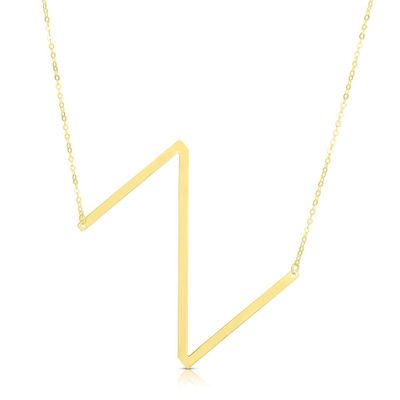 Z" Initial Necklace in 14K Yellow Gold