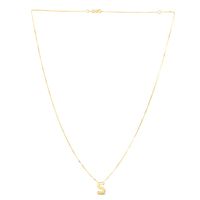 "S" Initial Necklace in 14K Yellow Gold