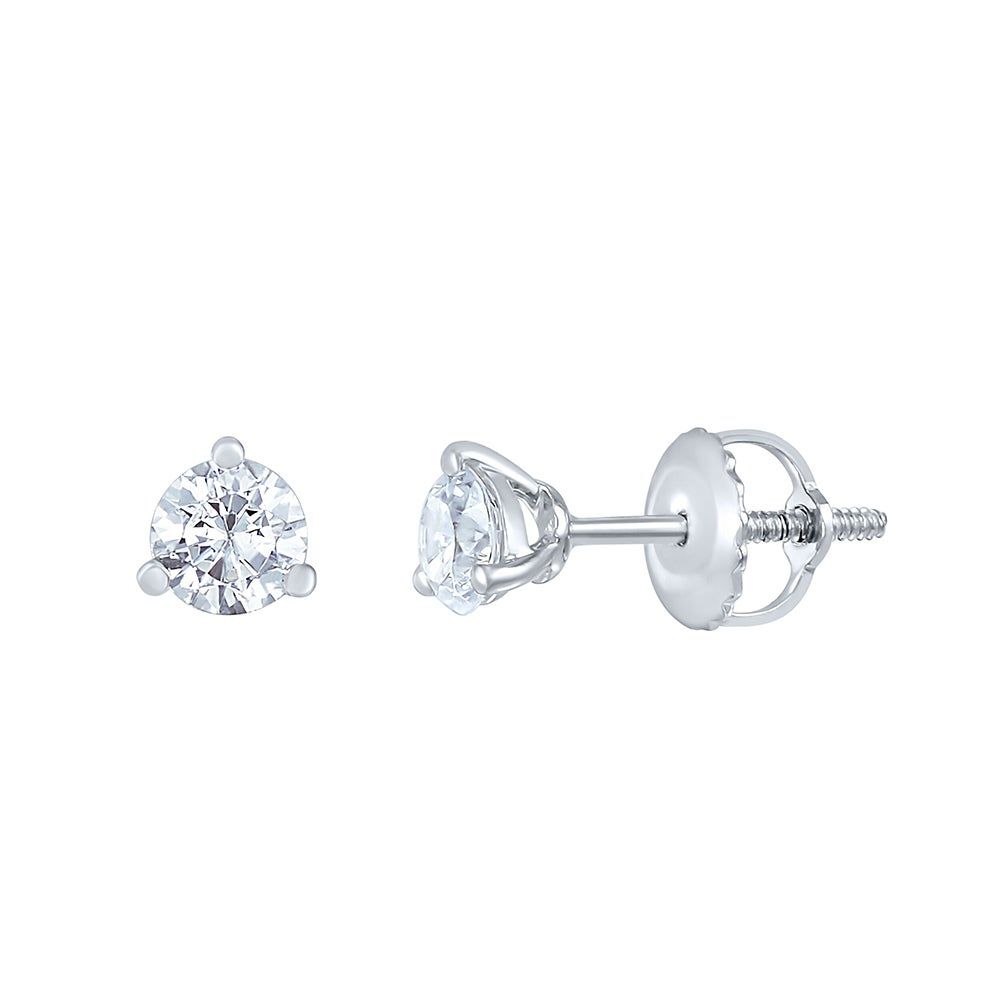 ct. tw. Lab Grown Diamond Martini Stud Earrings in 14K Gold