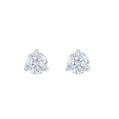 Lab Grown Diamond Martini Stud Earrings in 14K White Gold (1 ct. tw.)