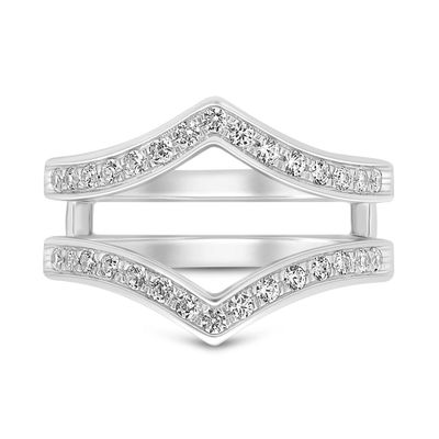 Diamond Chevron Ring Enhancer 14K White Gold (1/2 ct. tw.)